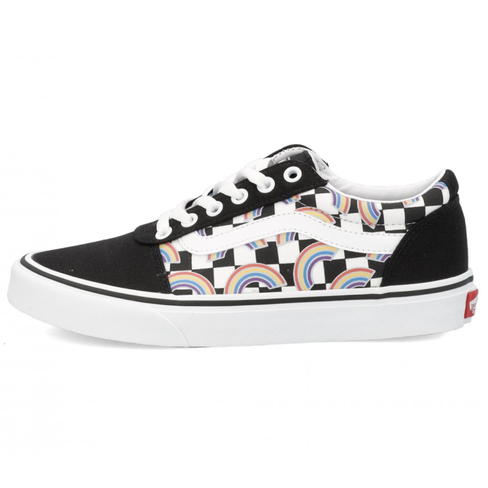 Női szabadidőcipők VANS WM Ward Rainbow Checkerboard multi white · záber 4