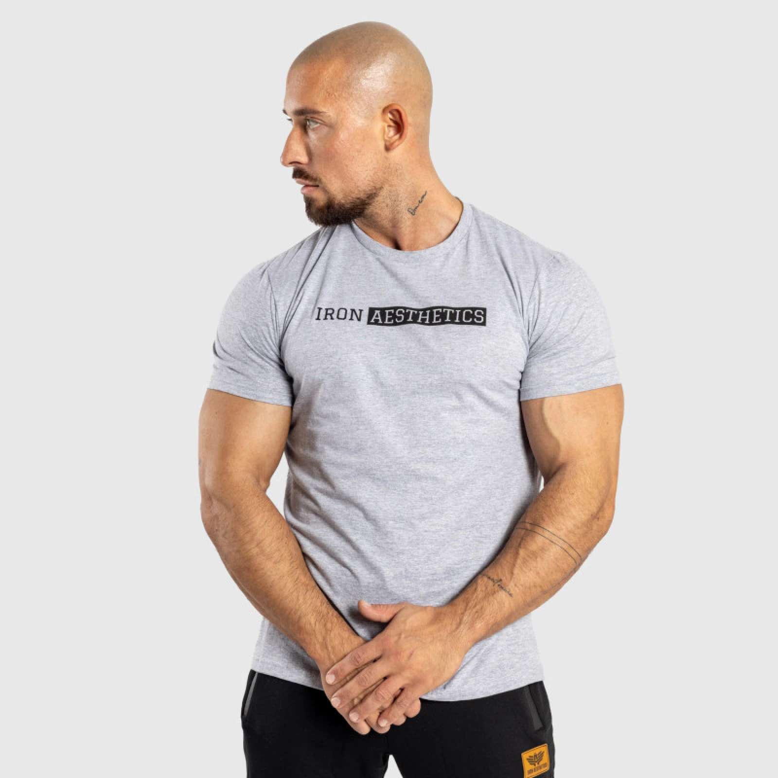 Férfi sportpóló Iron Aesthetics Shadow, szürke · záber 3