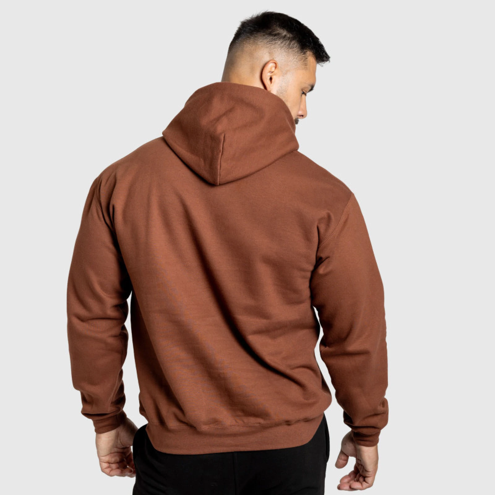 Férfi kapucnis pulóver Iron Aesthetics Frontline, cocoa · záber 3