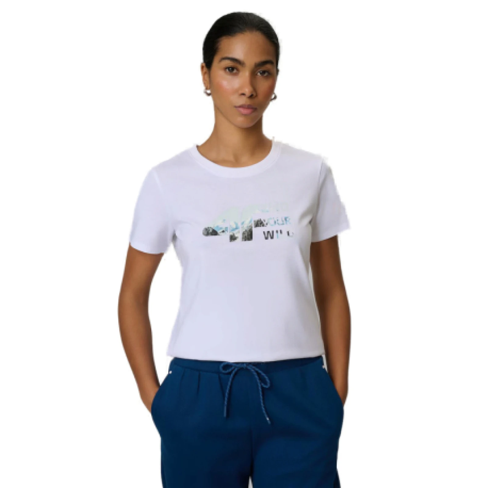 Női rövid ujjú túrázó póló 4F TSHIRT F2775-10S-WHITE · záber 1