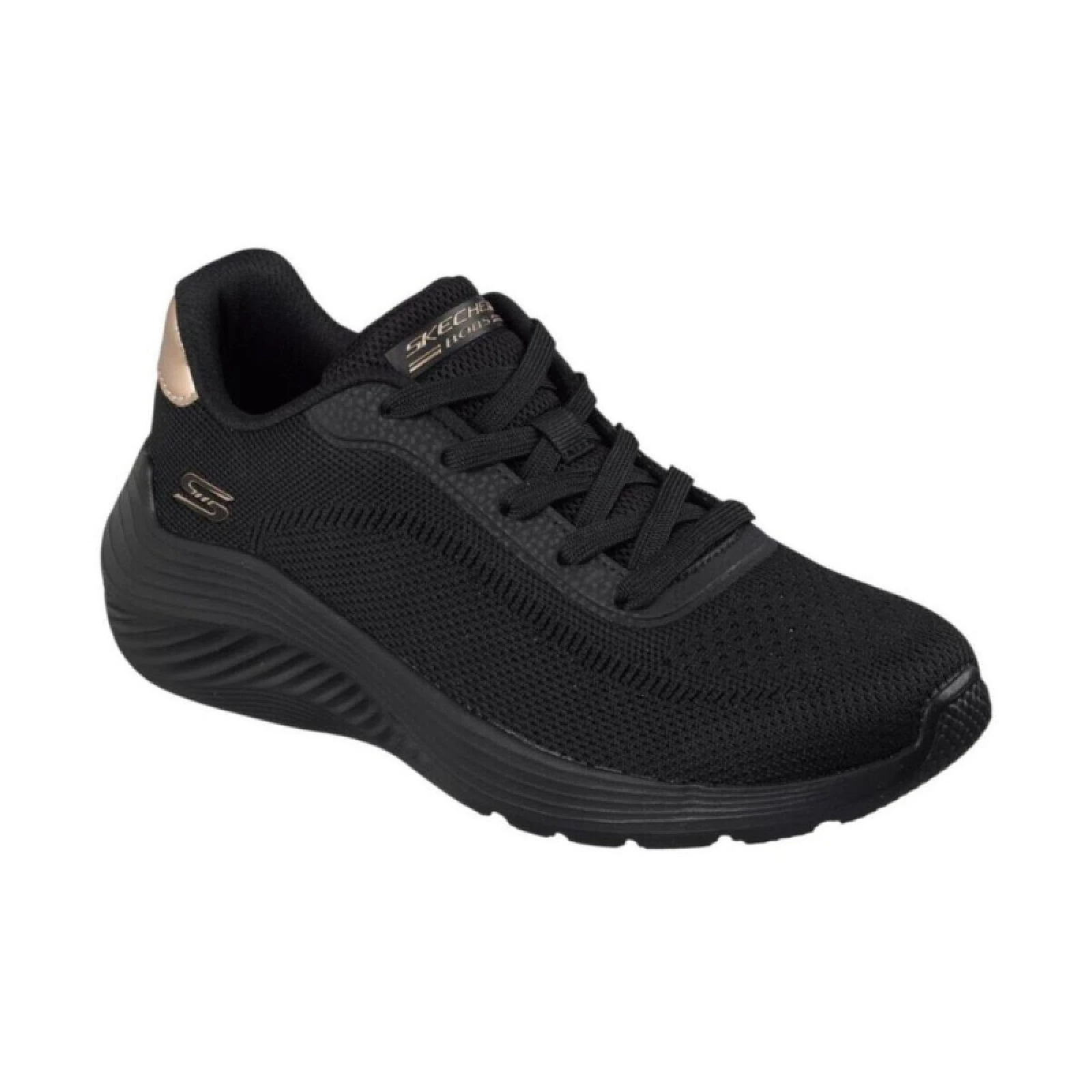 Női szabadidőcipők SKECHERS Bobs Squad Waves W black black · záber 2