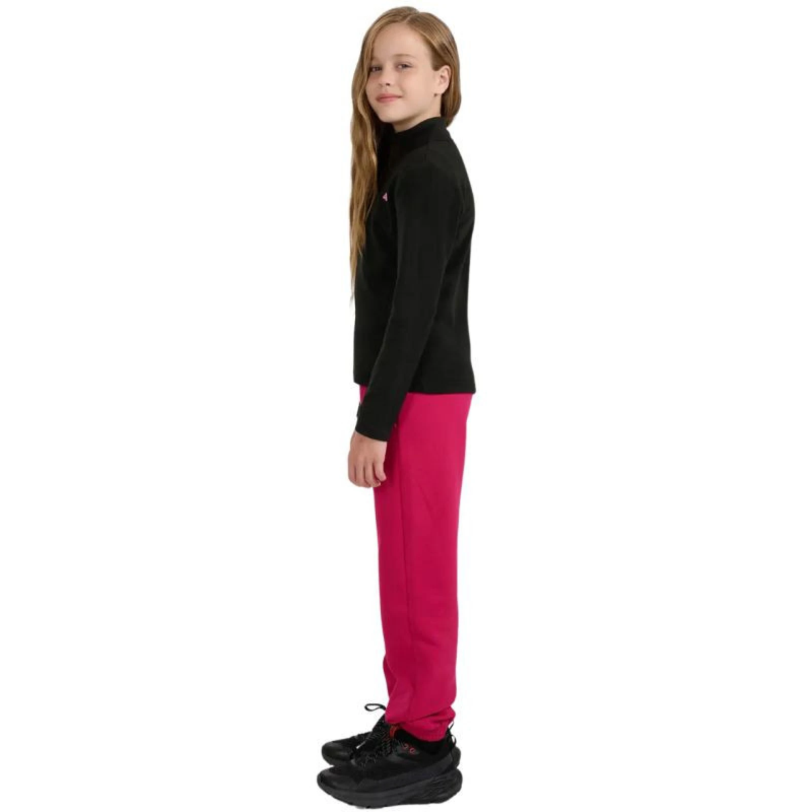Lány polár pulóver cipzárral 4F JUNIOR FLEECE F346-4FJWAW25TFLEF346-20S-DEEP BLACK · záber 5