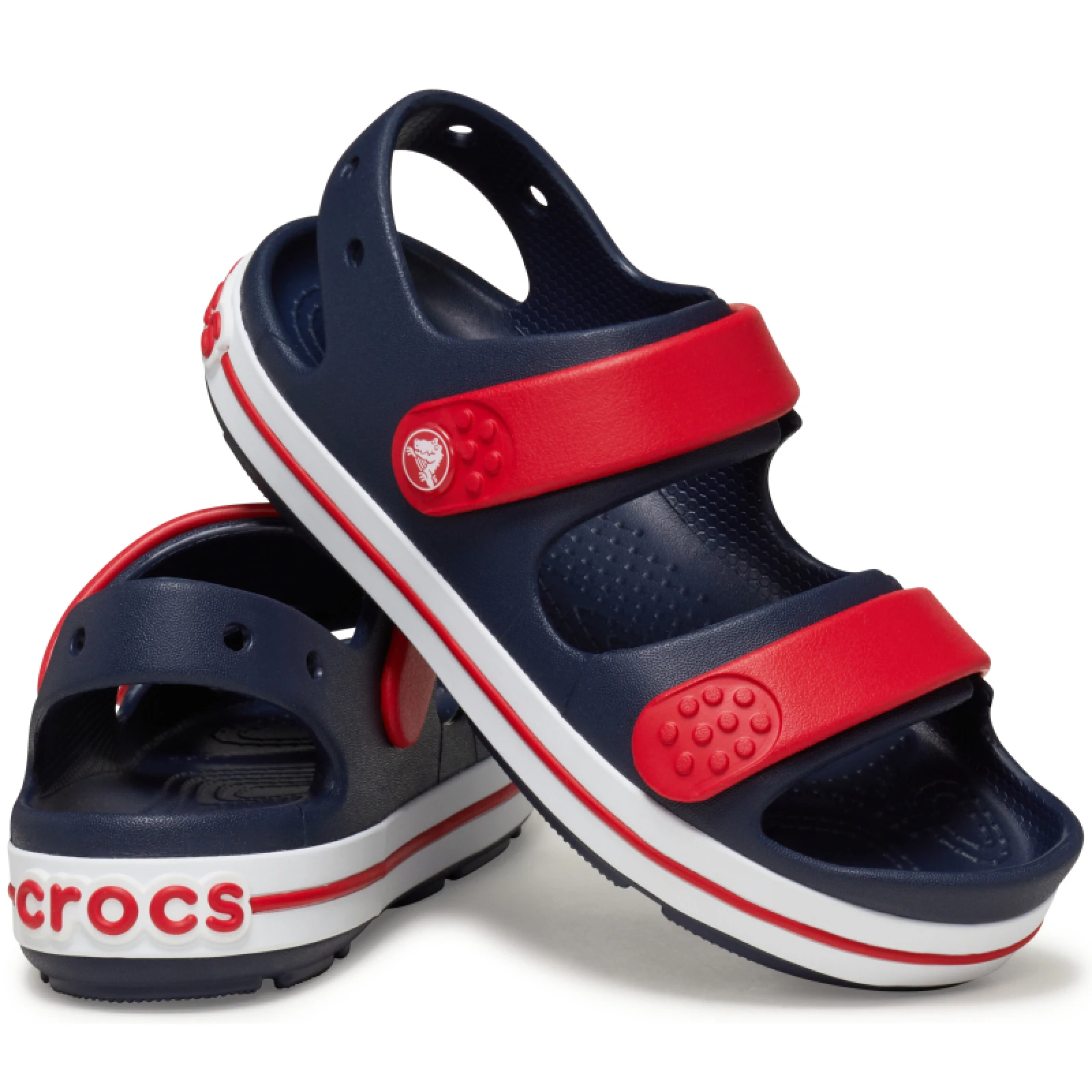 Fiú szandálok CROCS Crocband Cruiser Sandal K navy varsity red · záber 5
