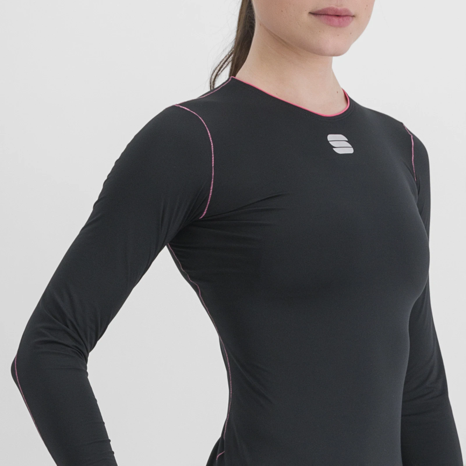 Női hosszú ujjú thermo póló SPORTFUL Midweight w tee long sleeves, black · záber 5