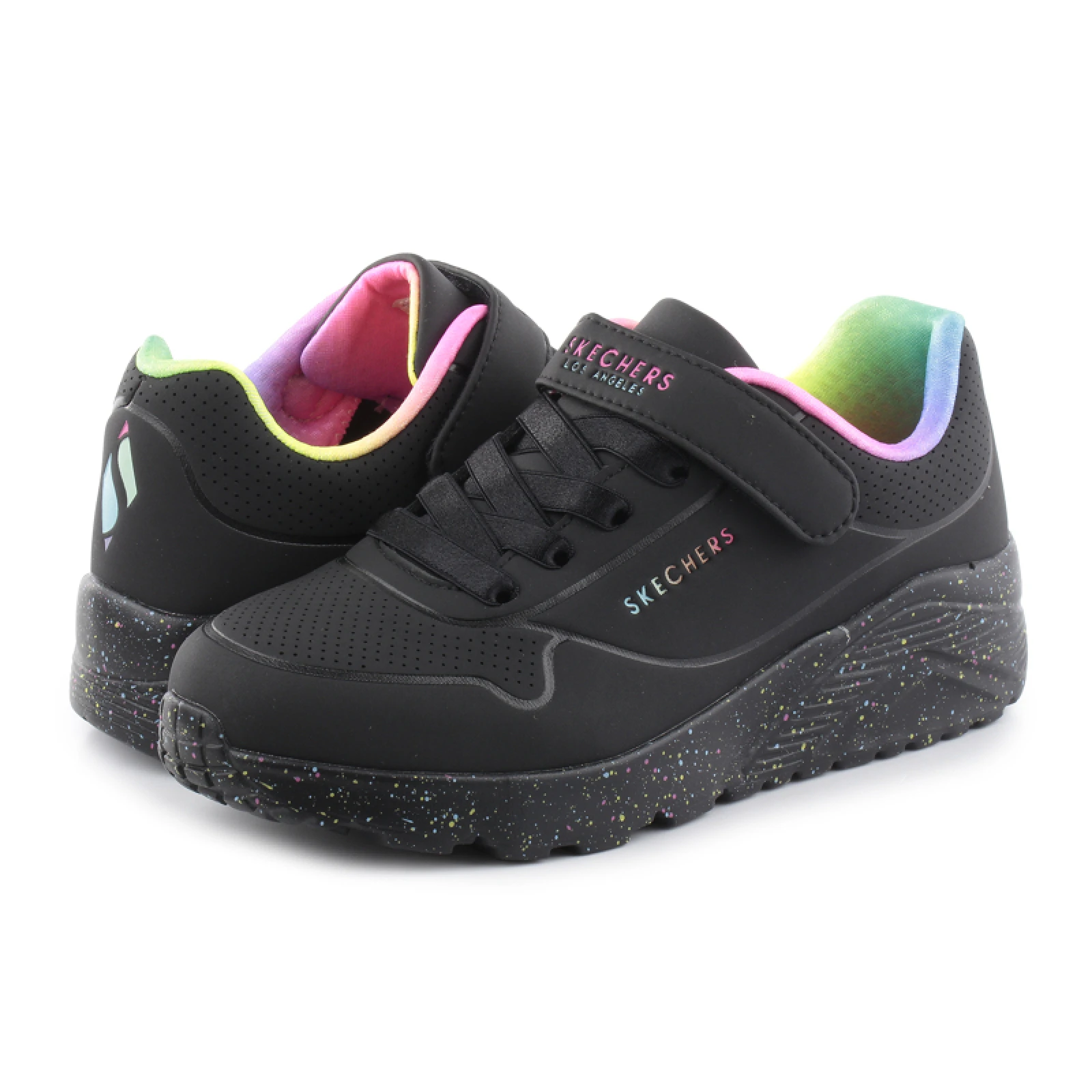 Lány szabadidőcipő SKECHERS Uno Lite Rainbow Specks K black multi rainbow · záber 4
