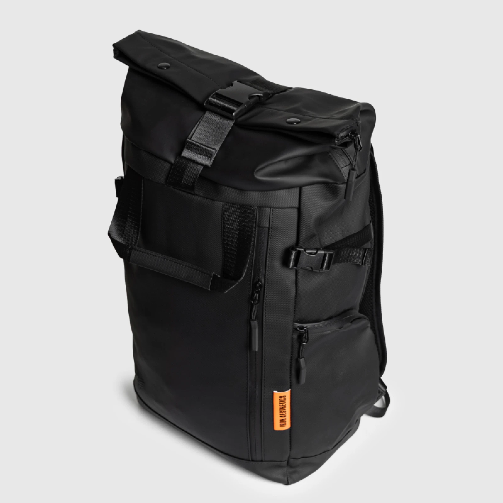 Rolltop hátizsák Iron Aesthetics Urban Pro, fekete · záber 5