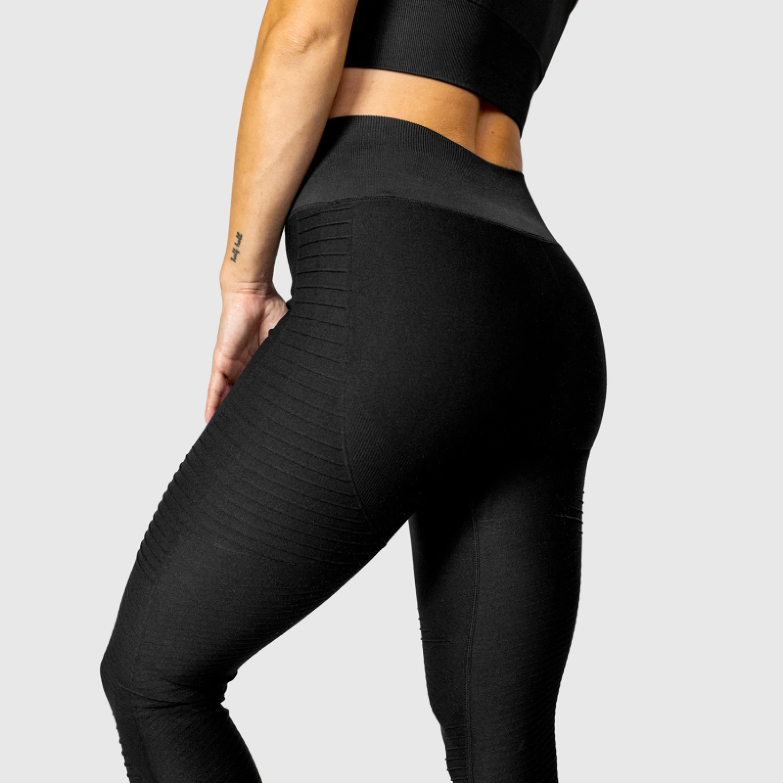 Varrás nélküli leggings Iron Aesthetics Dynamic, fekete · záber 3