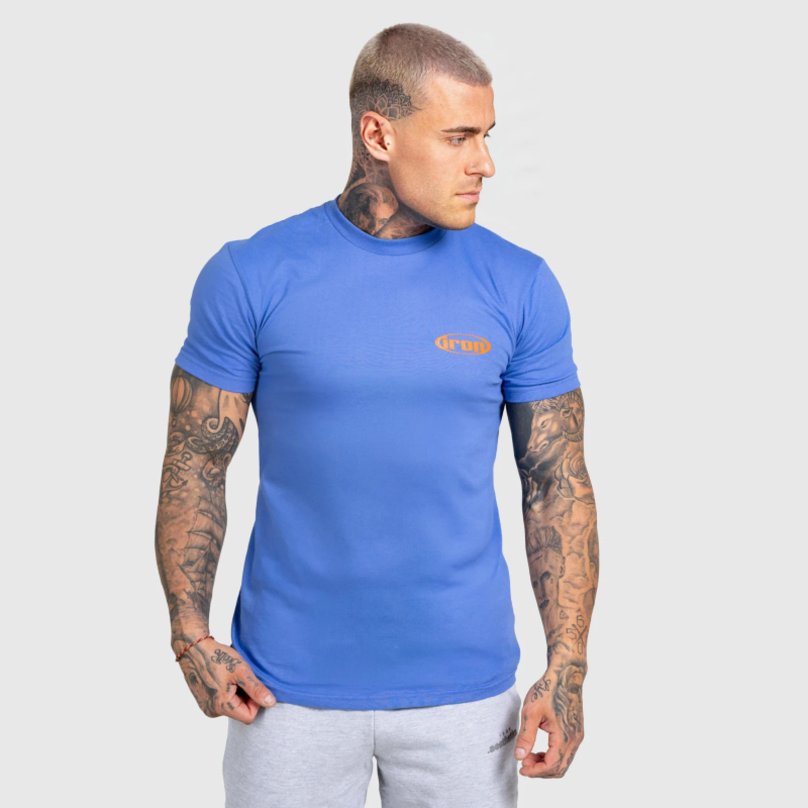 Férfi póló Iron Aesthetics Loop, kék · záber 5
