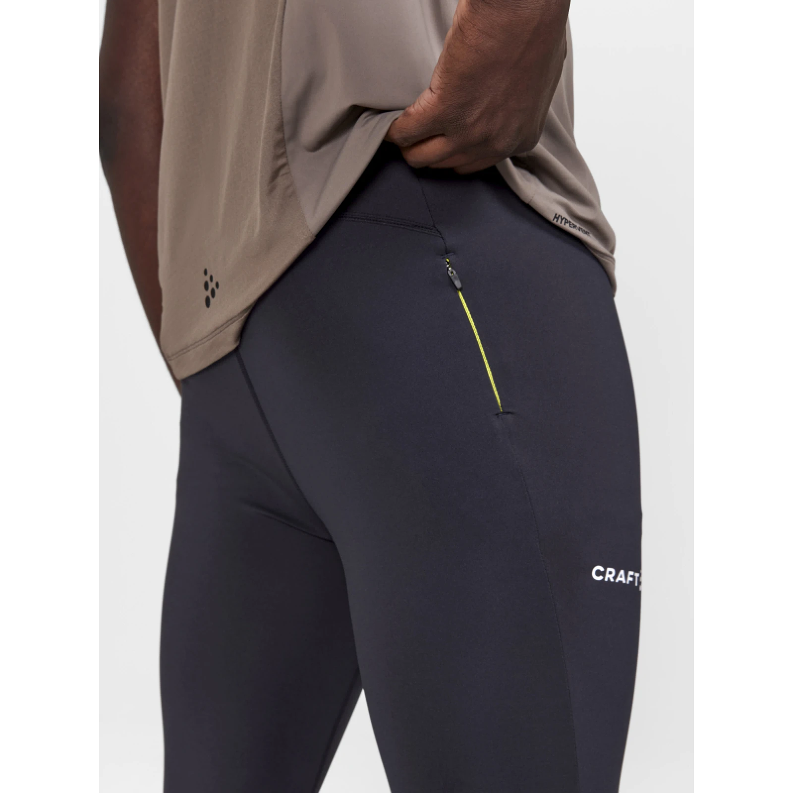 Férfi futó melegített leggings CRAFT ADV ESSENCE ZIP TIGHTS 2 M-999000-Black · záber 5