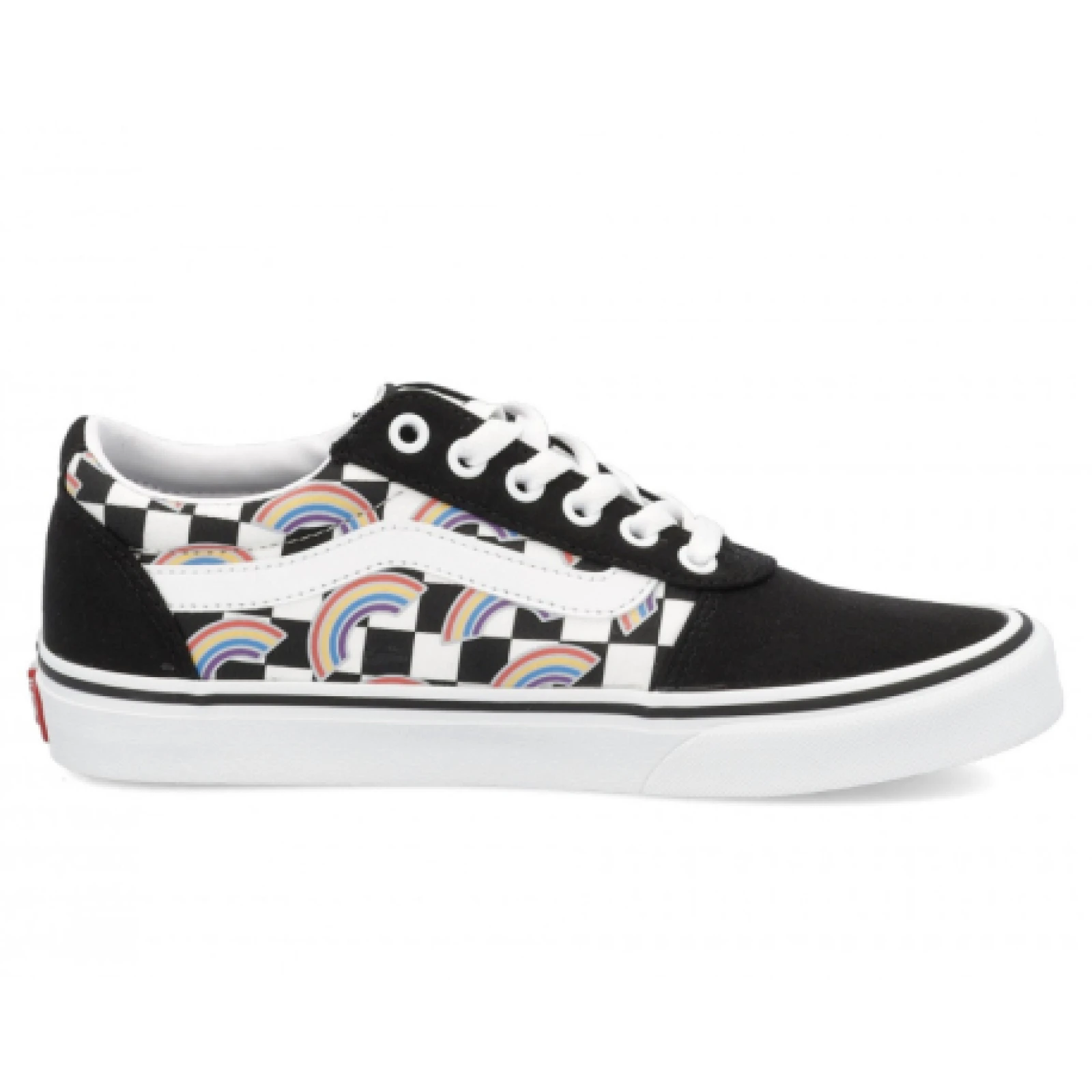 Női szabadidőcipők VANS WM Ward Rainbow Checkerboard multi white · záber 1