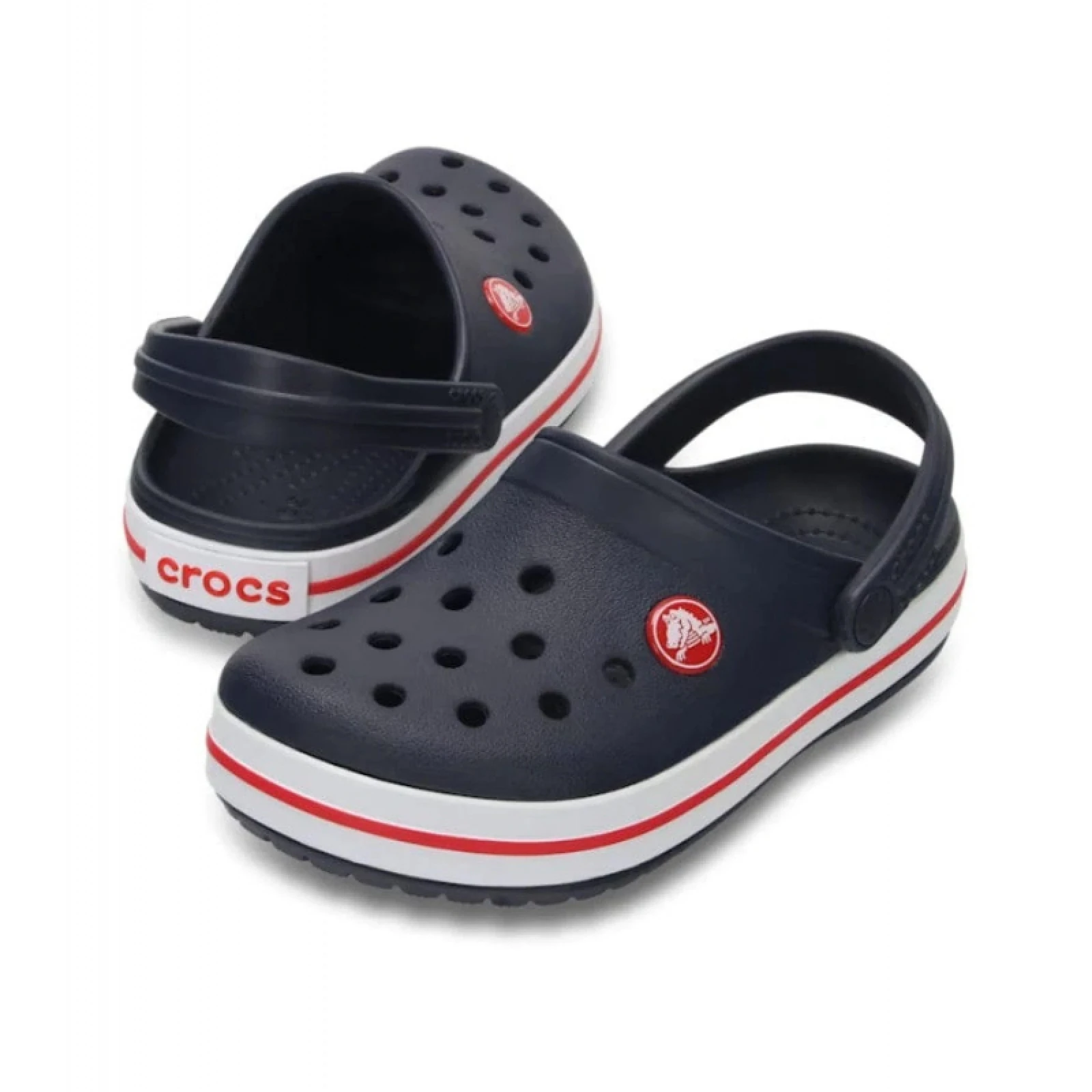 Fiú kroksik (szabadidőcipő) CROCS Crocband Clog Kids navy red · záber 4