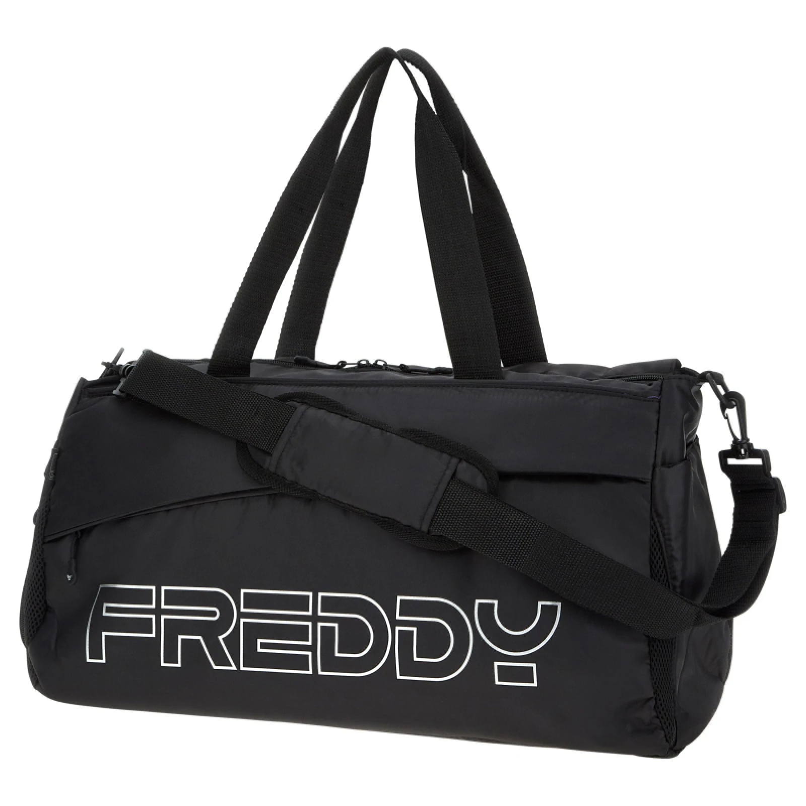 Női utazótáska FREDDY Duffel bag with maxi print-Black · záber 2