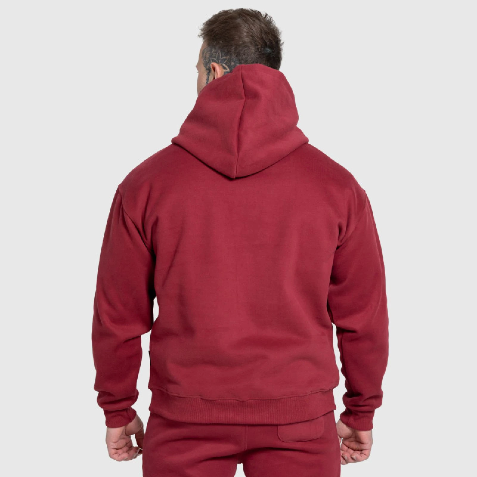 Oversized pulcsi Iron Aesthetics ASTHX, bordó · záber 3