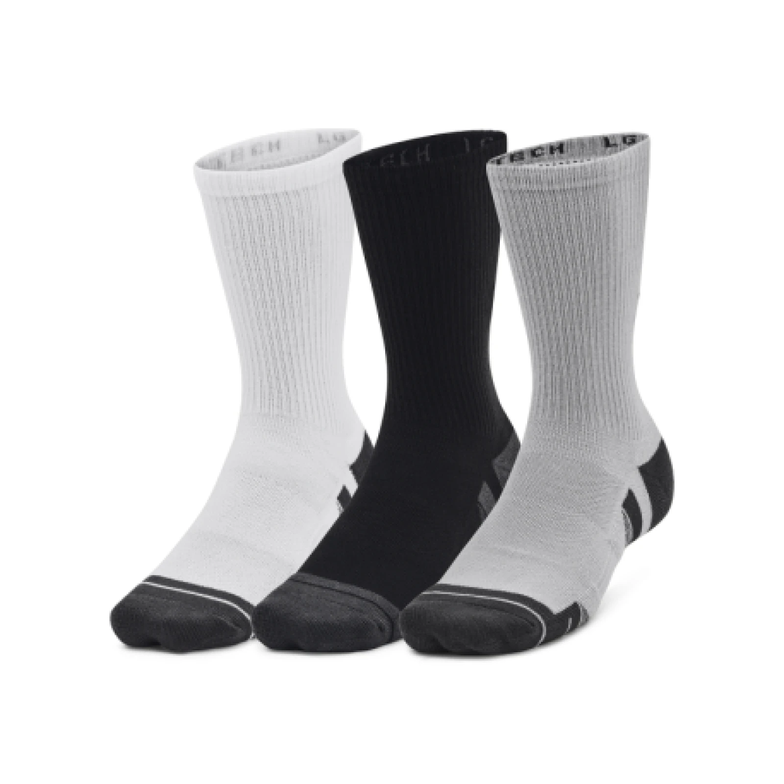 Zoknik UNDER ARMOUR 3 PACK-UA Performance Tech Crew-GRY - Počet kusov: 3 ks · záber 1
