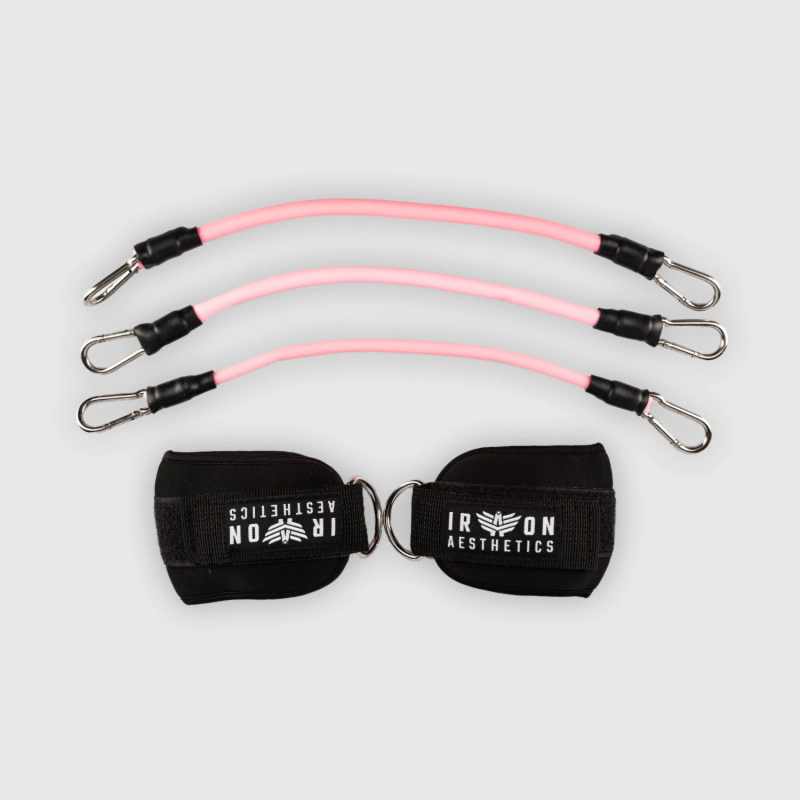 Ellenálló gumi készlet Iron Aesthetics Ankle Bands, rózsaszín · záber 2
