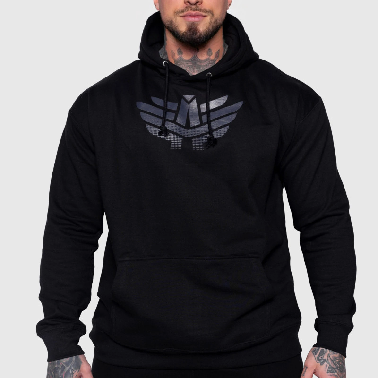 Férfi kapucnis pulóver Iron Aesthetics Apex, fekete · záber 2