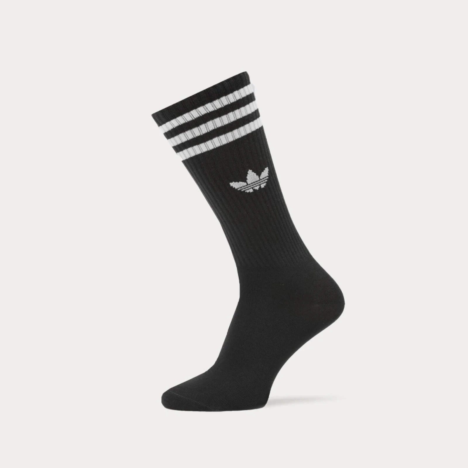 Zoknik ADIDAS ORIGINALS 3 PACK-SOLID CREW SOCK BLACK WHITE · záber 2