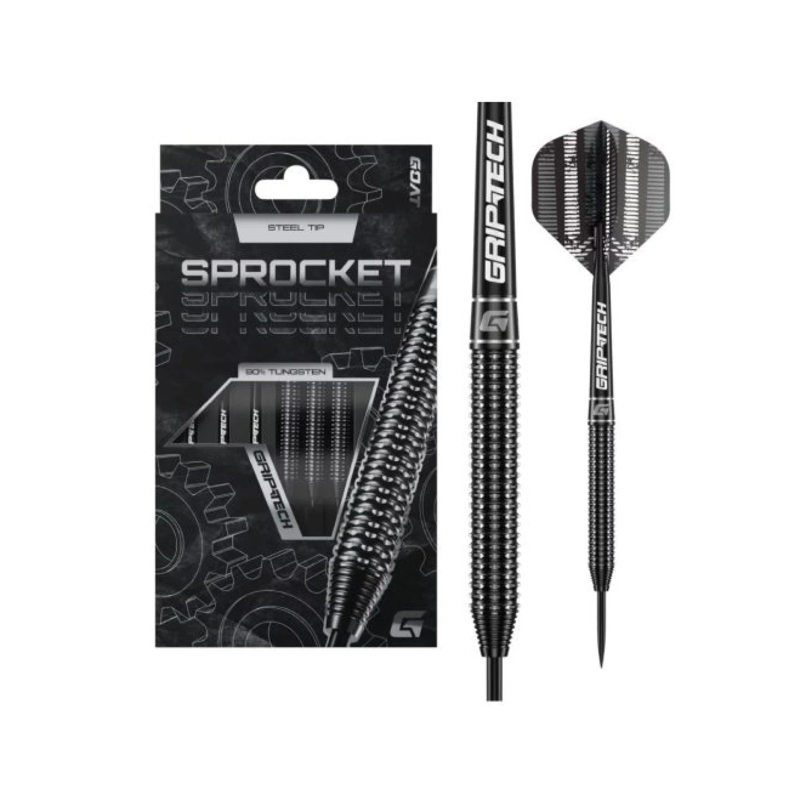 Darts szett steel GOAT Sprocket, 24g, 90% gravírozott · záber 2