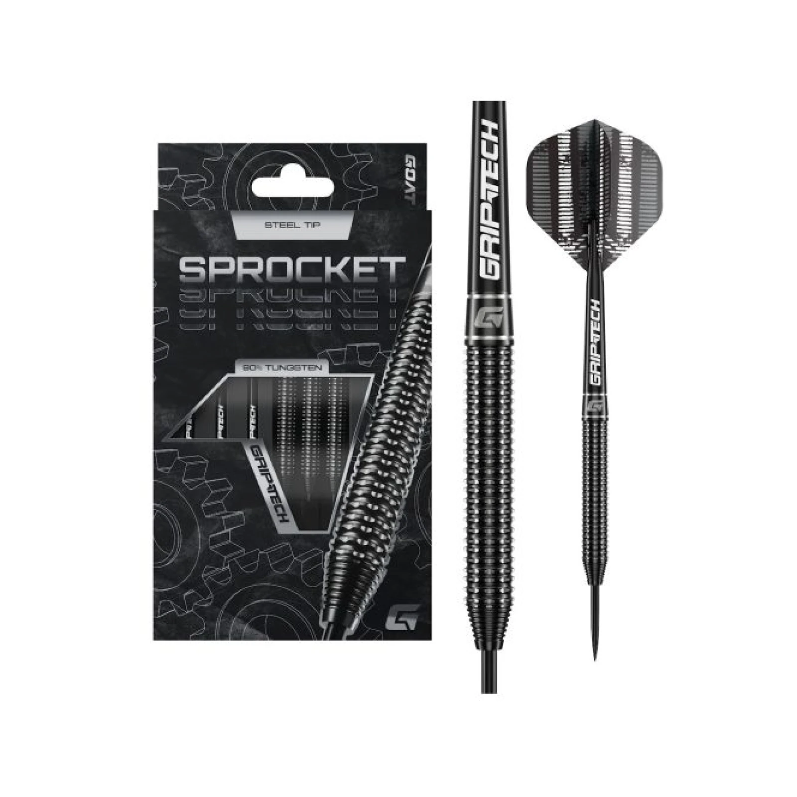 Darts szett GOAT Sprocket steel 23g 90% gravírozott · záber 2