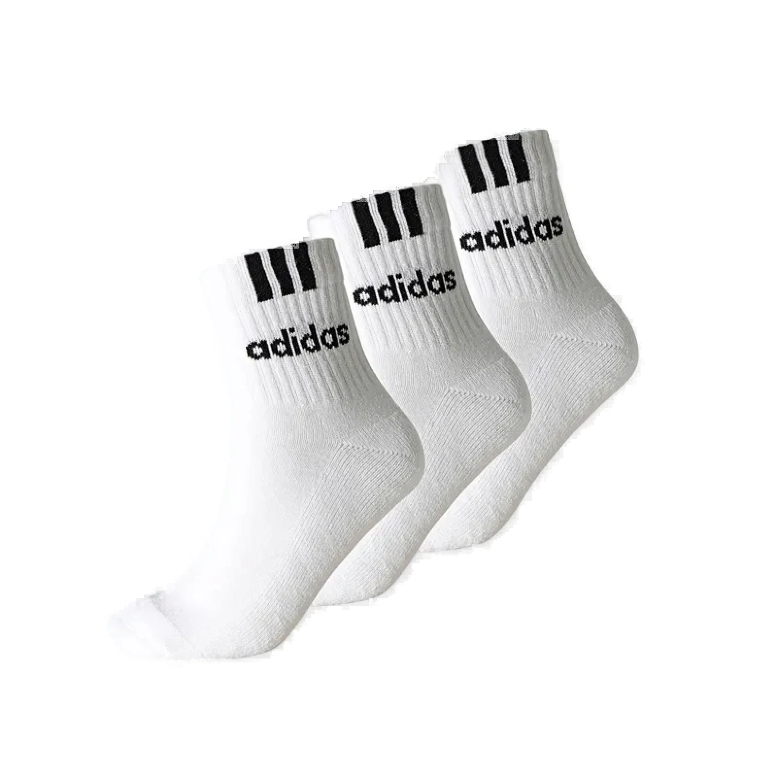 Zoknik ADIDAS 3 PACK-CUSH HALF CRW C 3S LIN-WHITE WHITE WHITE · záber 2