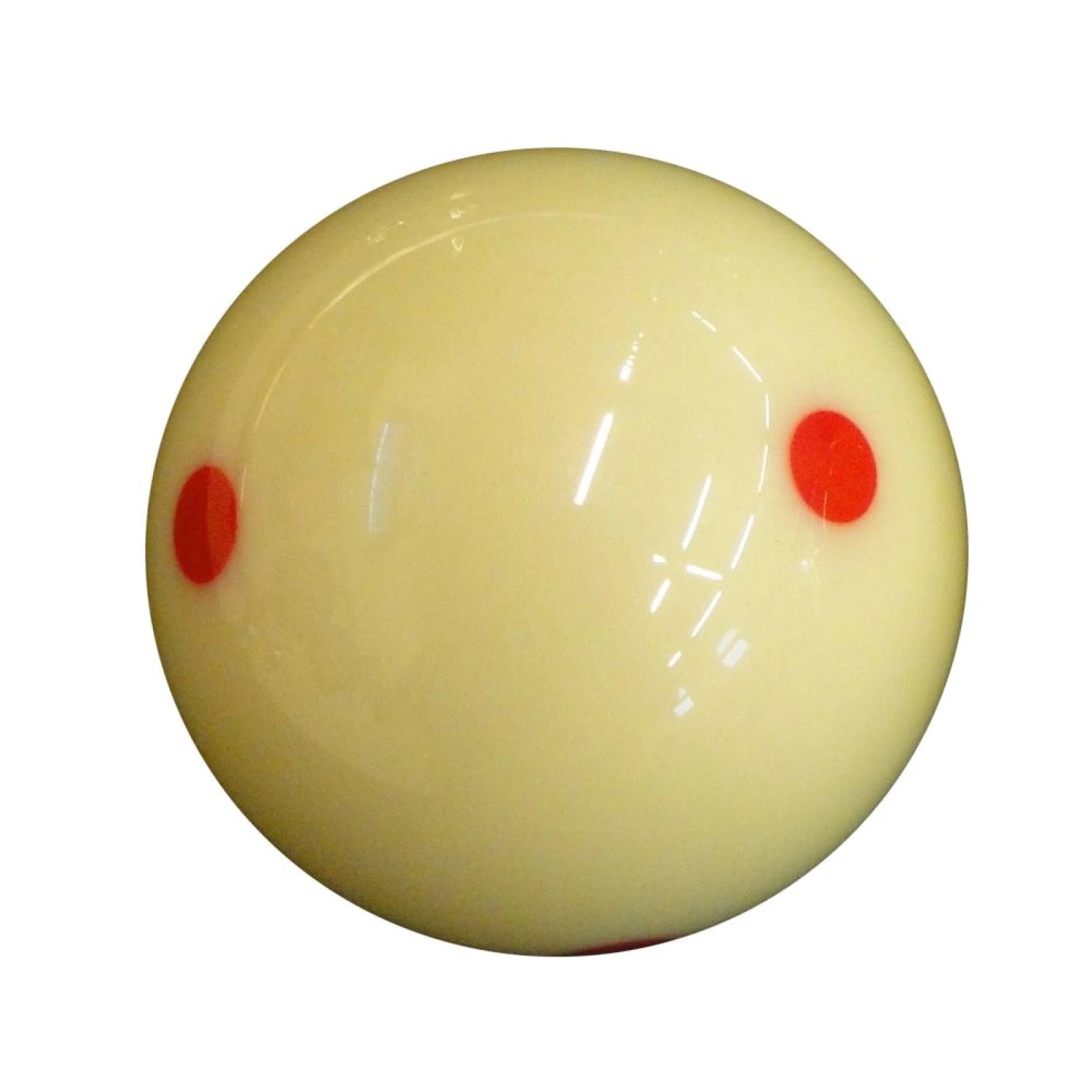 Golyó Pool Fehér 57,2 mm normál méretű, PIROS ponttal,Aramith · záber 1