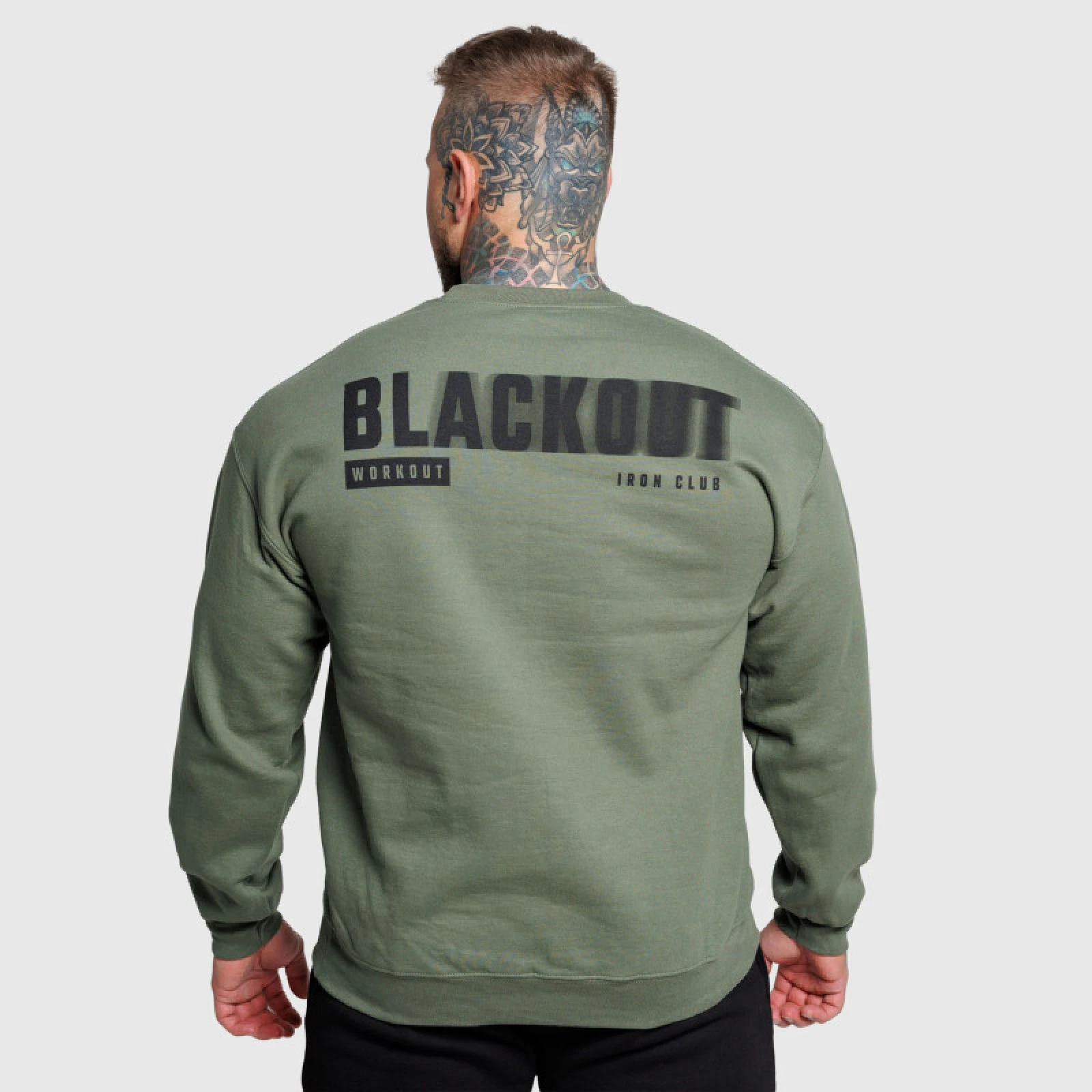 Férfi pulóver Iron Aesthetics Blackout, zöld · záber 1