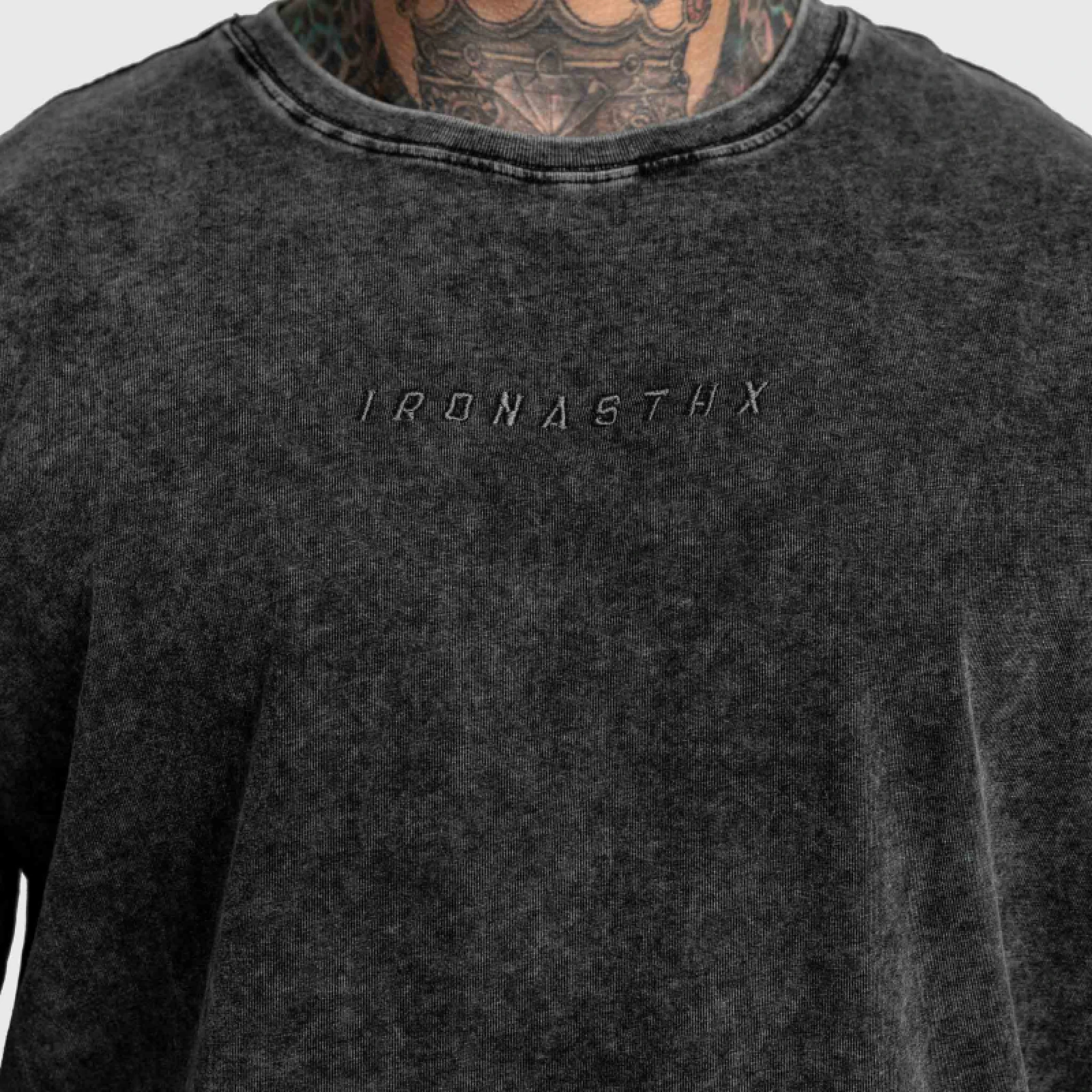 Oversized póló Iron Aesthetics Heritage, washed brown · záber 9