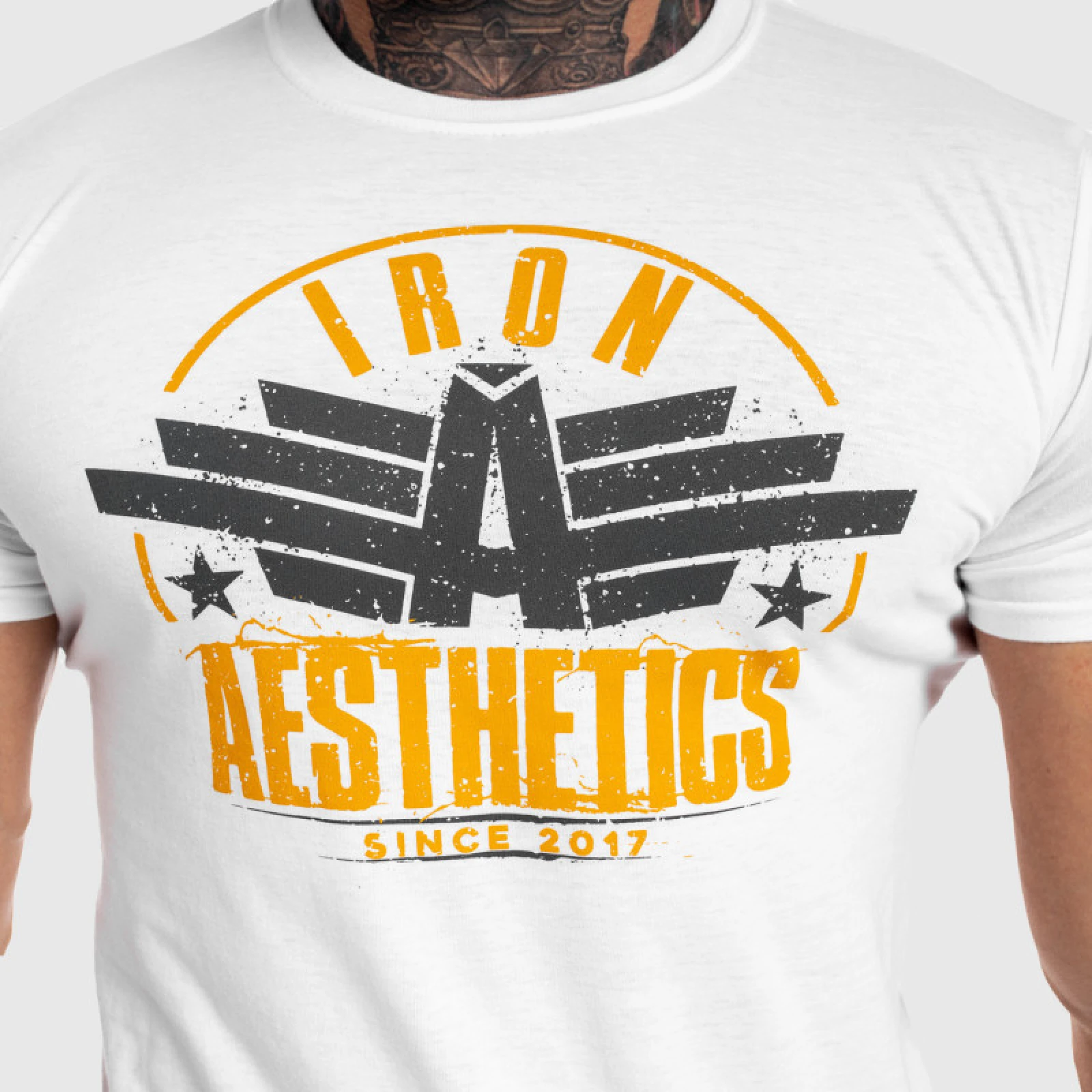 Férfi fitness póló Iron Aesthetics Force, fehér · záber 3