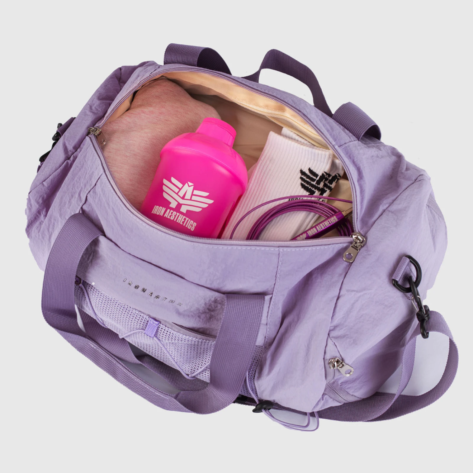 Sporttáska Iron Aesthetics Gym Bunny, lila · záber 3
