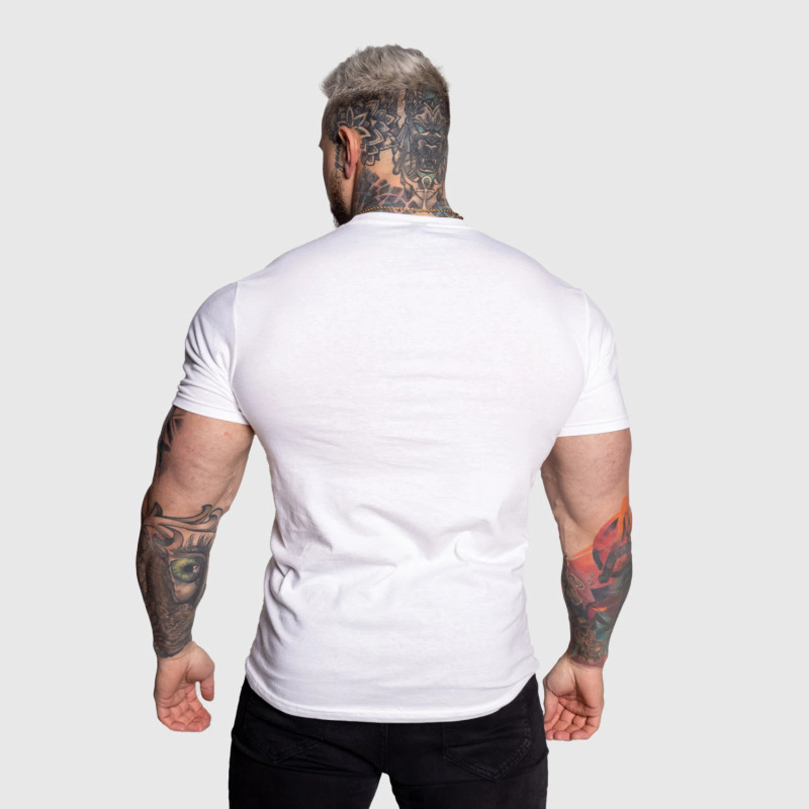 Férfi sportpóló Iron Aesthetics Circle, fehér · záber 5