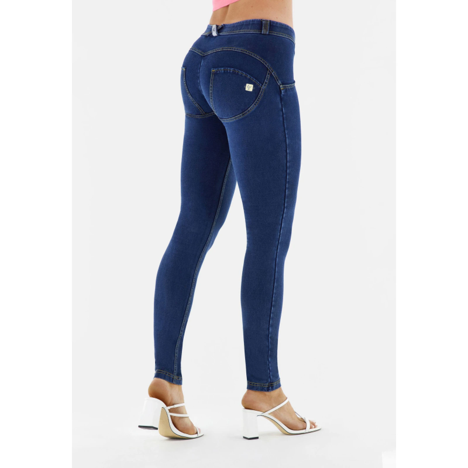 Női jeggings nadrág FREDDY WR.UP® skinny push up organic cotton jeggings-Blue · záber 3