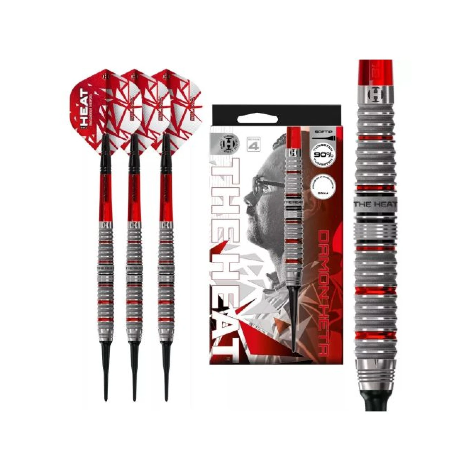 Dart szett soft Harrows Damon Heta Series 4, 18g, 90% gravírozott · záber 2