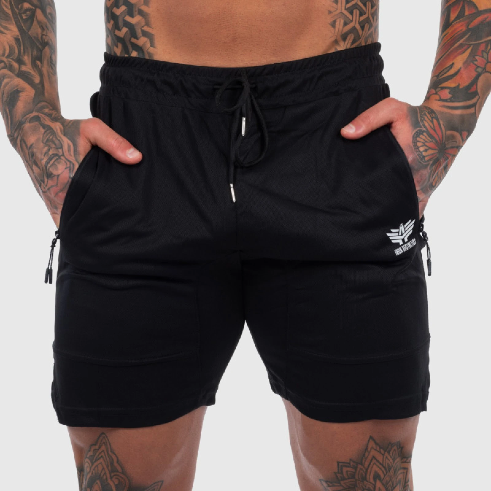 Sportos short Iron Aesthetics Lightning, fekete · záber 4
