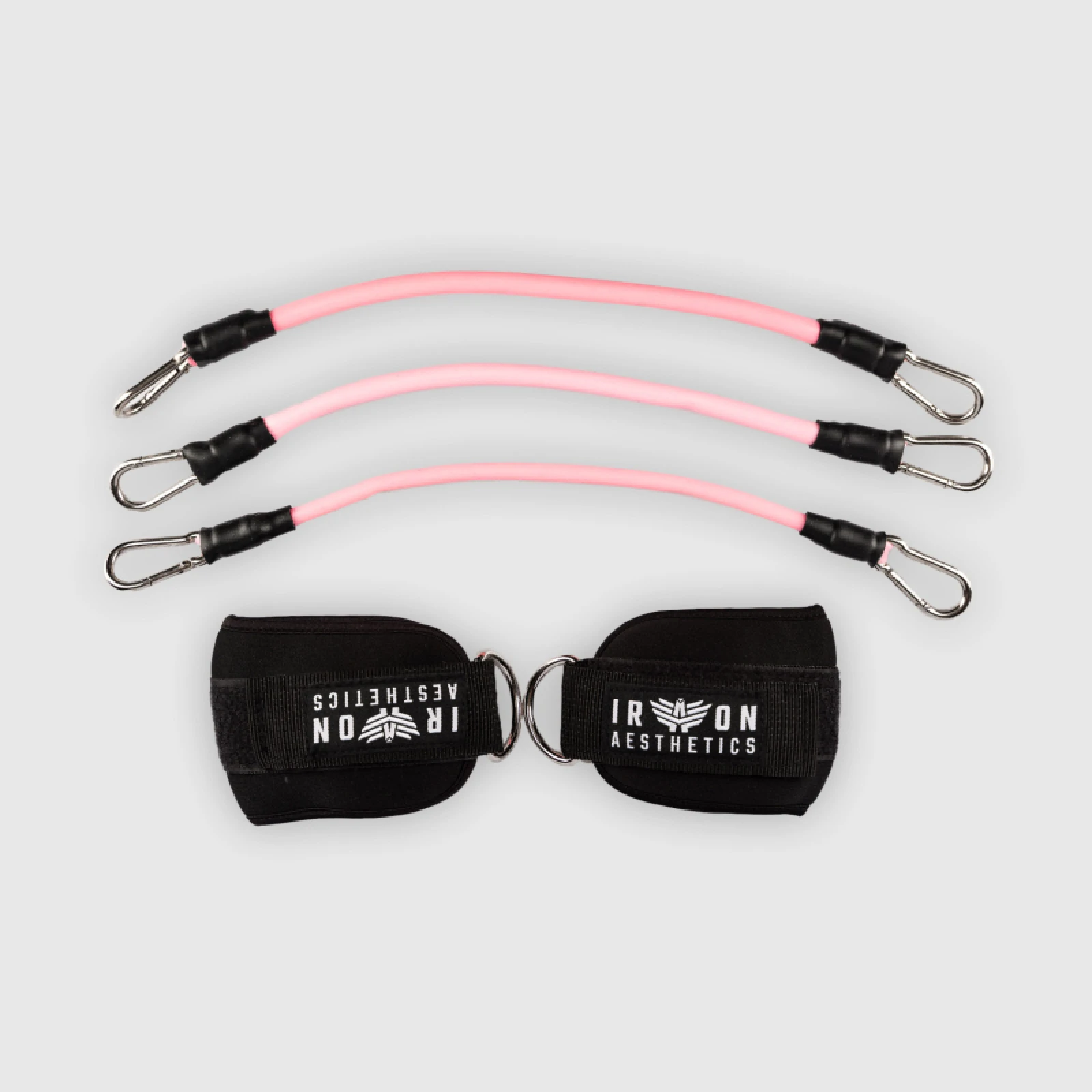 Ellenálló gumi készlet Iron Aesthetics Ankle Bands, rózsaszín · záber 2
