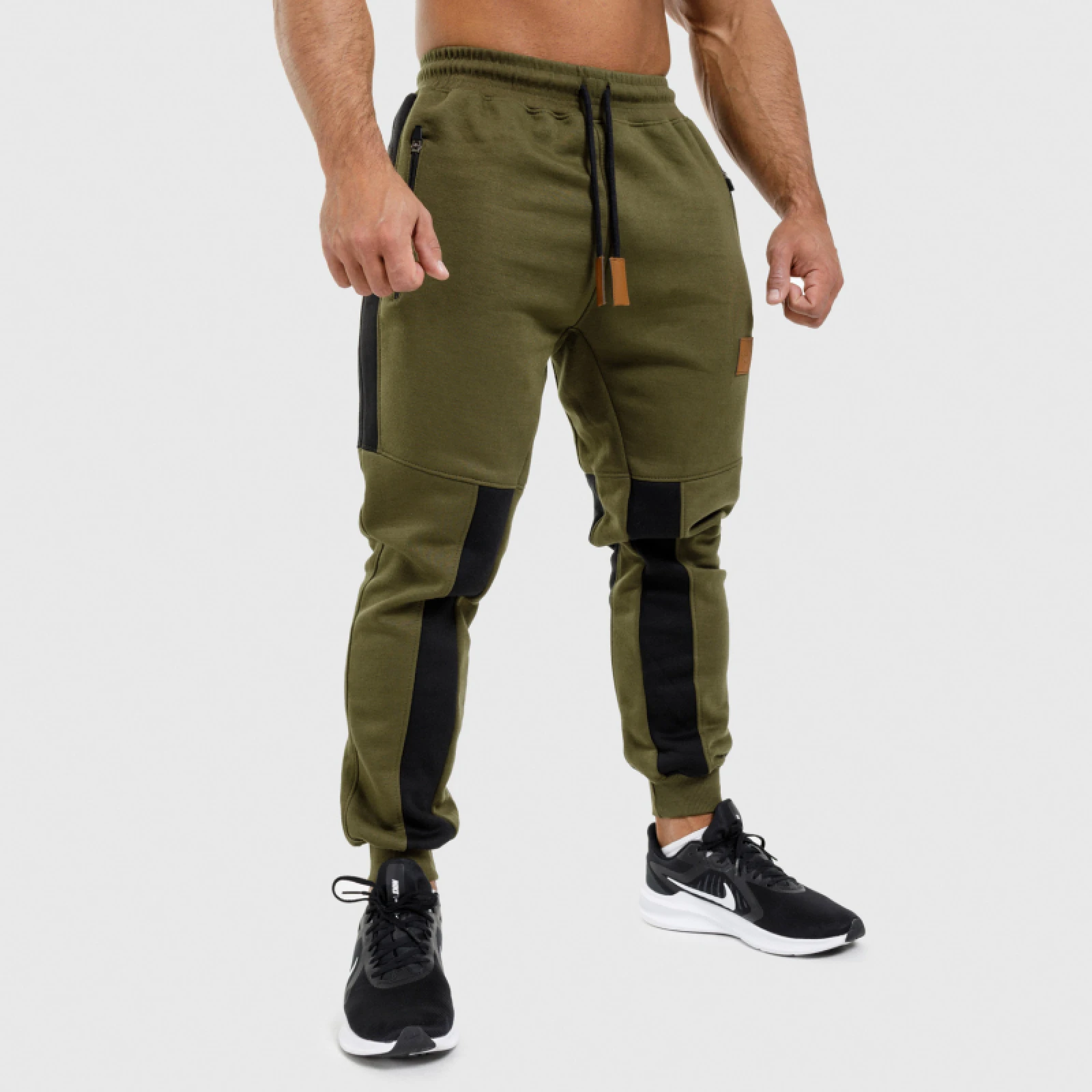 Jogger melegítőnadrág Iron Aesthetics ELEMENT, katonazöld · záber 1