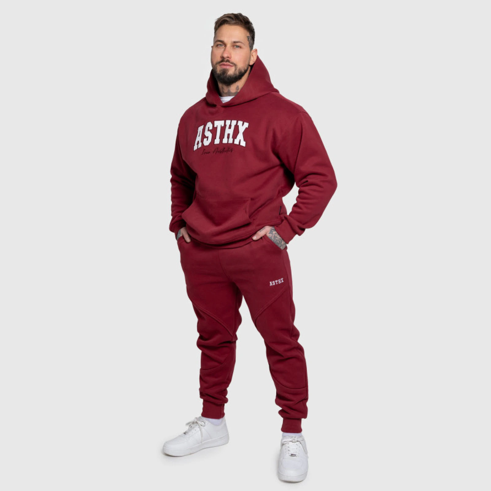 Melegítőszett Iron Aesthetics ASTHX, bordó · záber 2