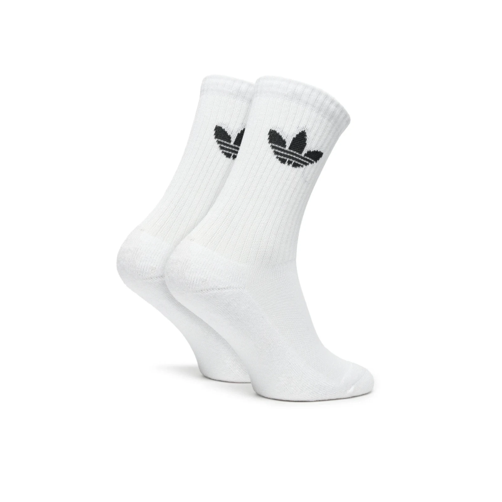Zoknik ADIDAS ORIGINALS 3 PACK-CusTre Crw Sck WHITE BLACK · záber 3