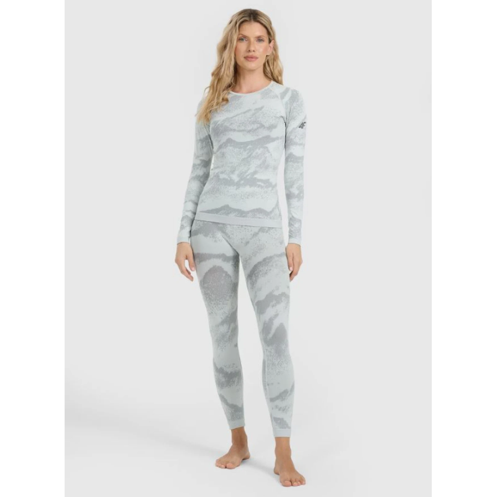 Női thermo nadrág 4F SEAMLESS UNDERWEAR F209-WAW25USEAF209-11A-OFF WHITE ALLOVER · záber 4