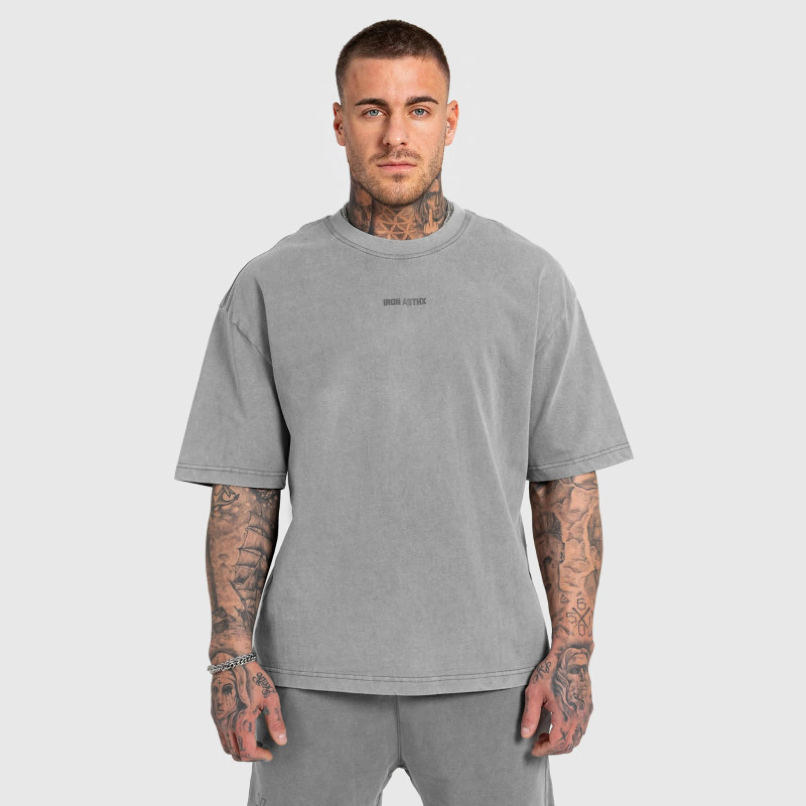 Férfi póló Iron Aesthetics X Washed, szürke · záber 2