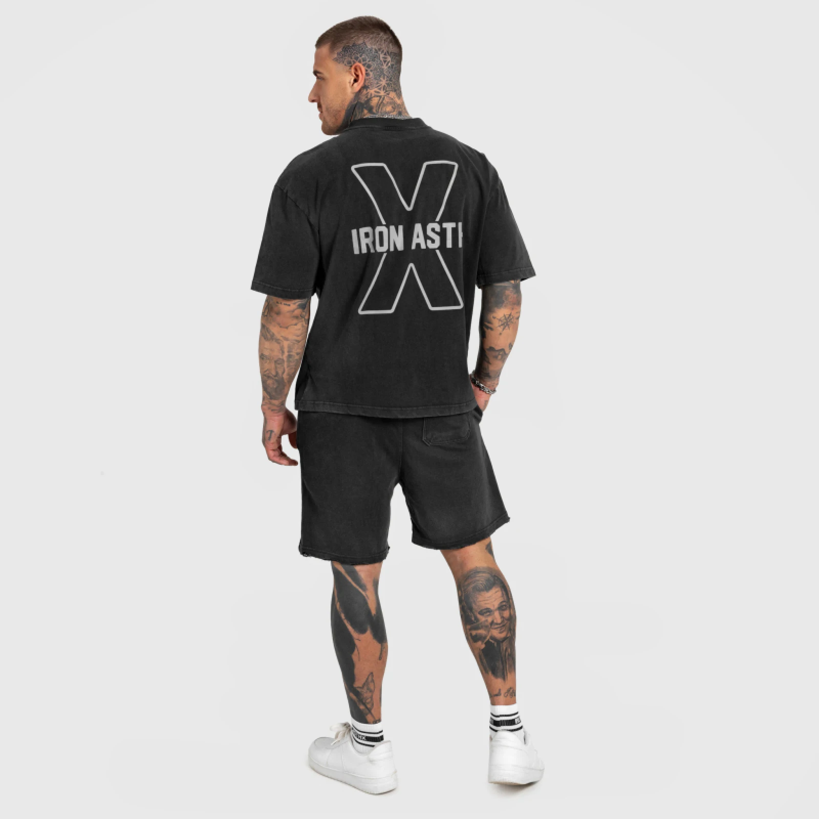 Férfi szett Iron Aesthetics X Washed, fekete · záber 2