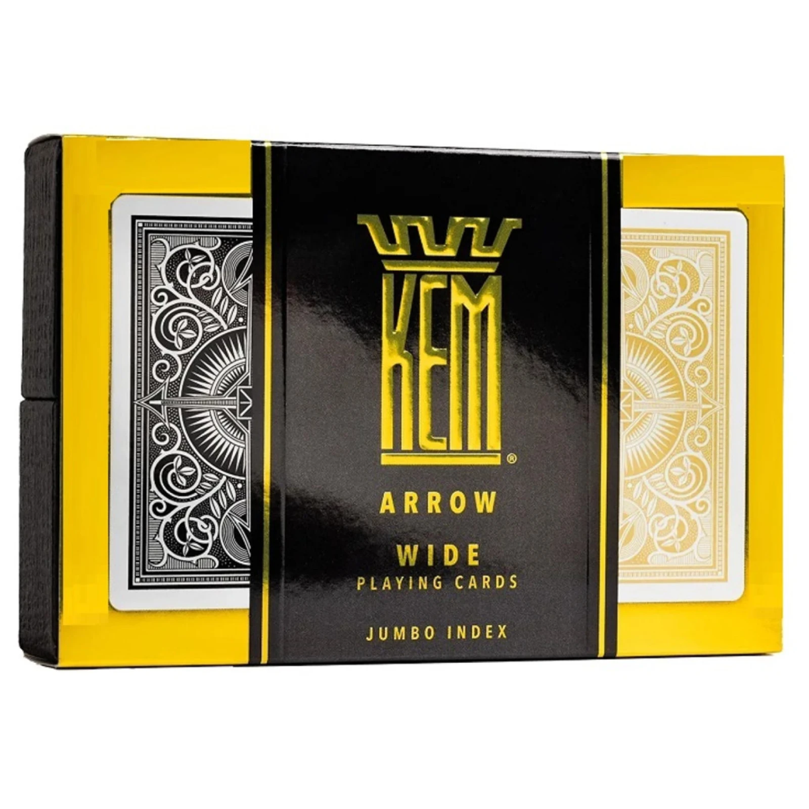 Póker kártya KEM Arrow Wide Jumbo (Black and Gold) kártya, dupla csomag 2025 · záber 1