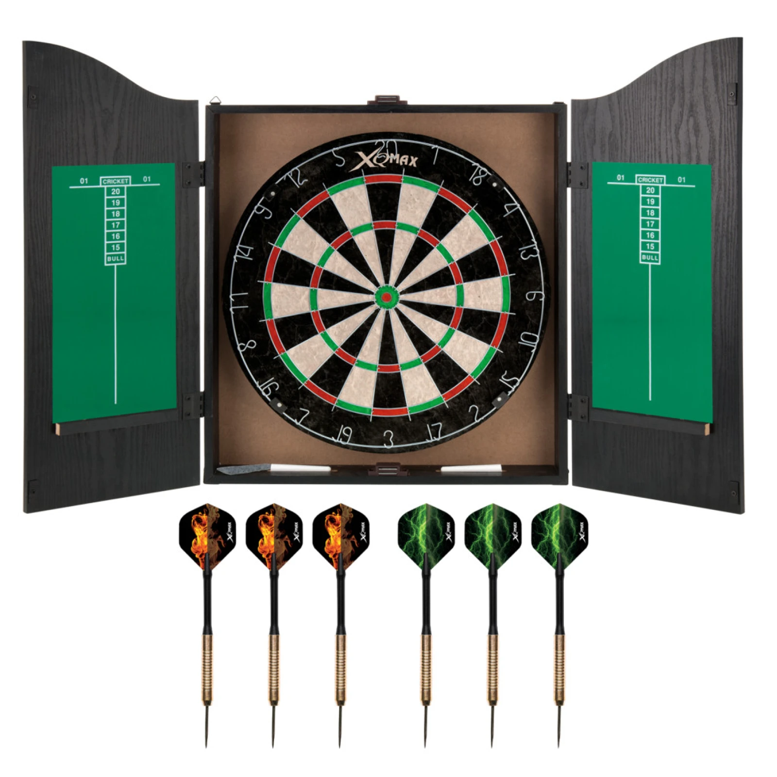 XQMAX komplett dart csomag home darts centre (fekete kabinet) · záber 1