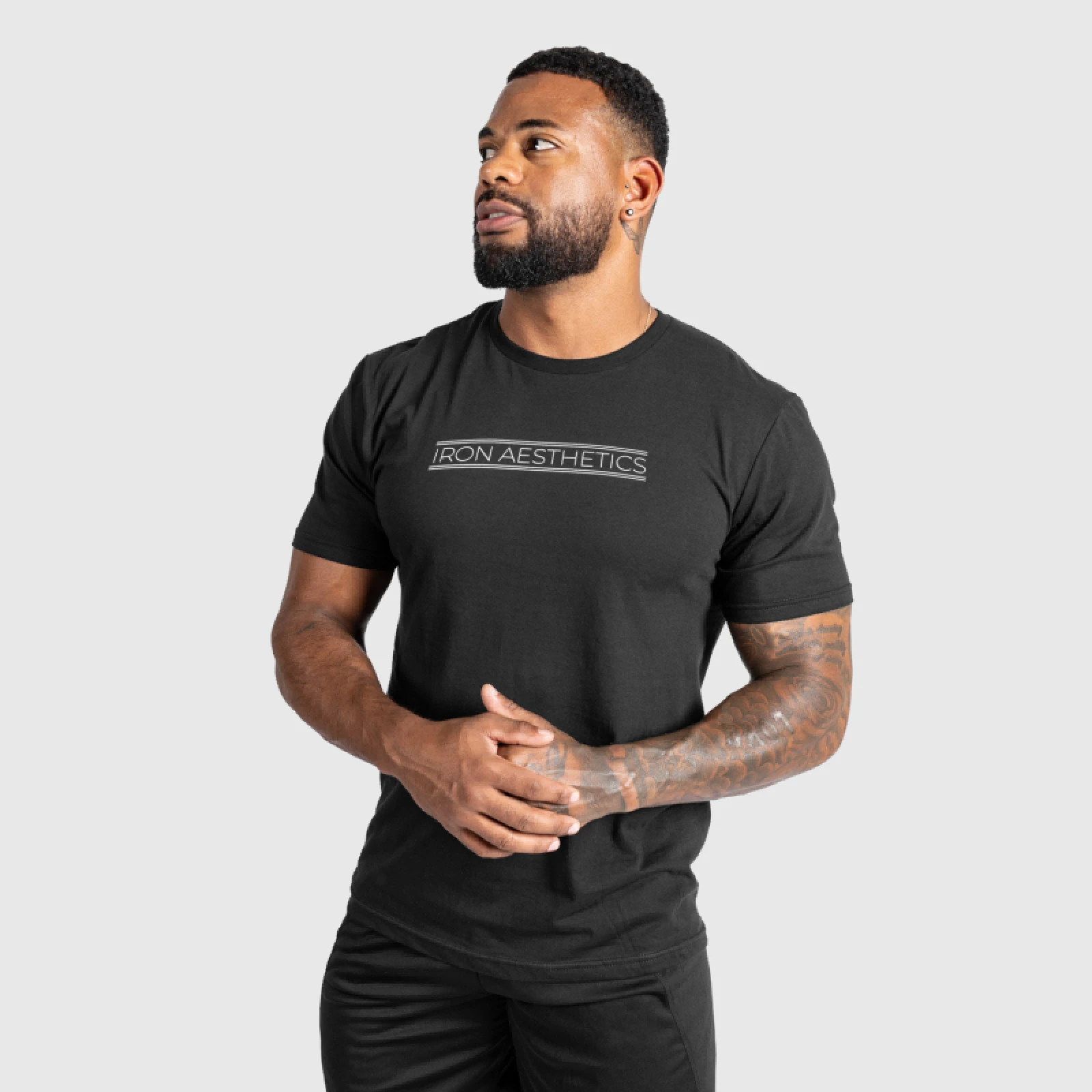 Férfi fitness póló Iron Aesthetics Glam, fekete · záber 3