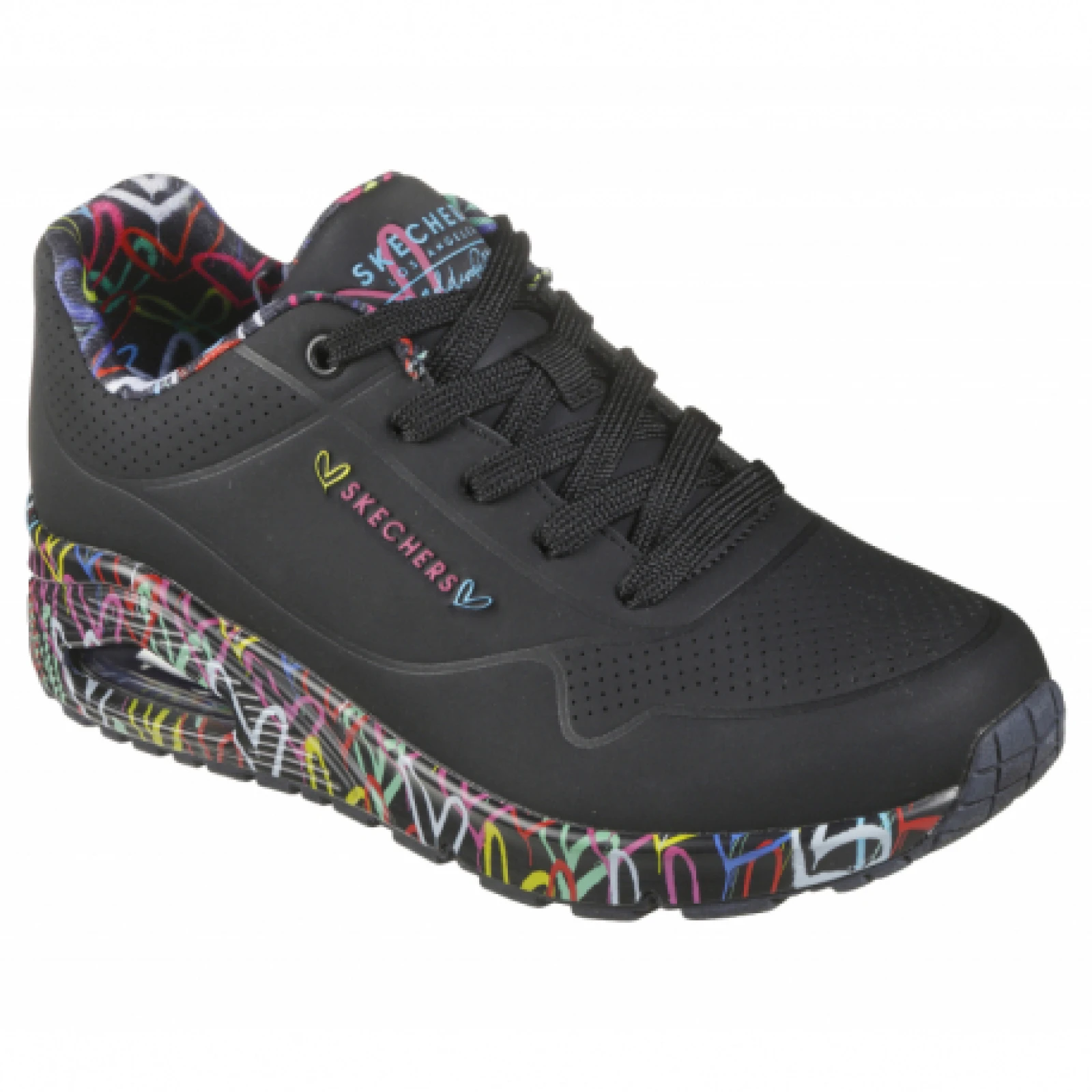 Női szabadidőcipők SKECHERS Uno Loving Love W black · záber 1