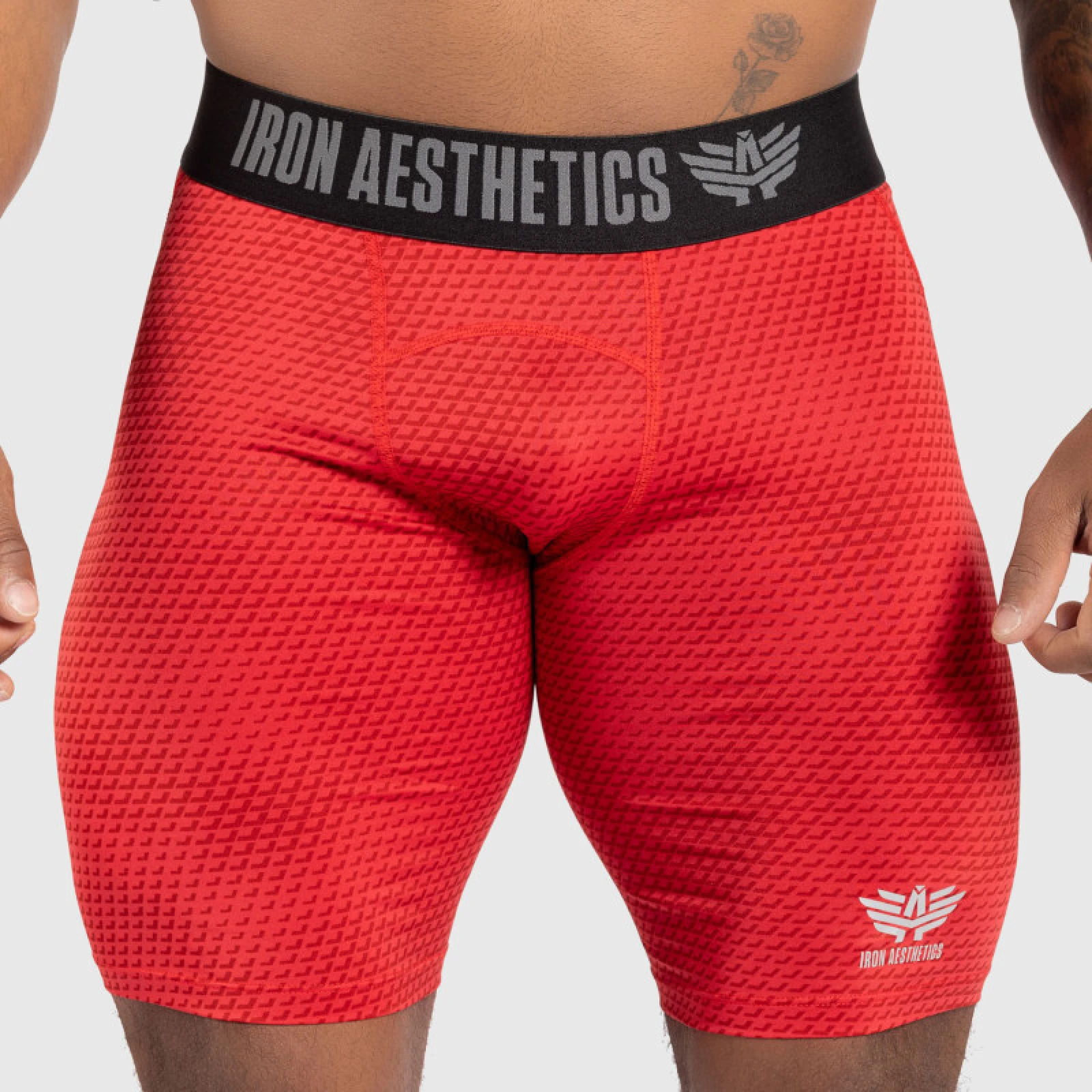 Funkcionális rövidnadrág Iron Aesthetics Evolution, piros · záber 1