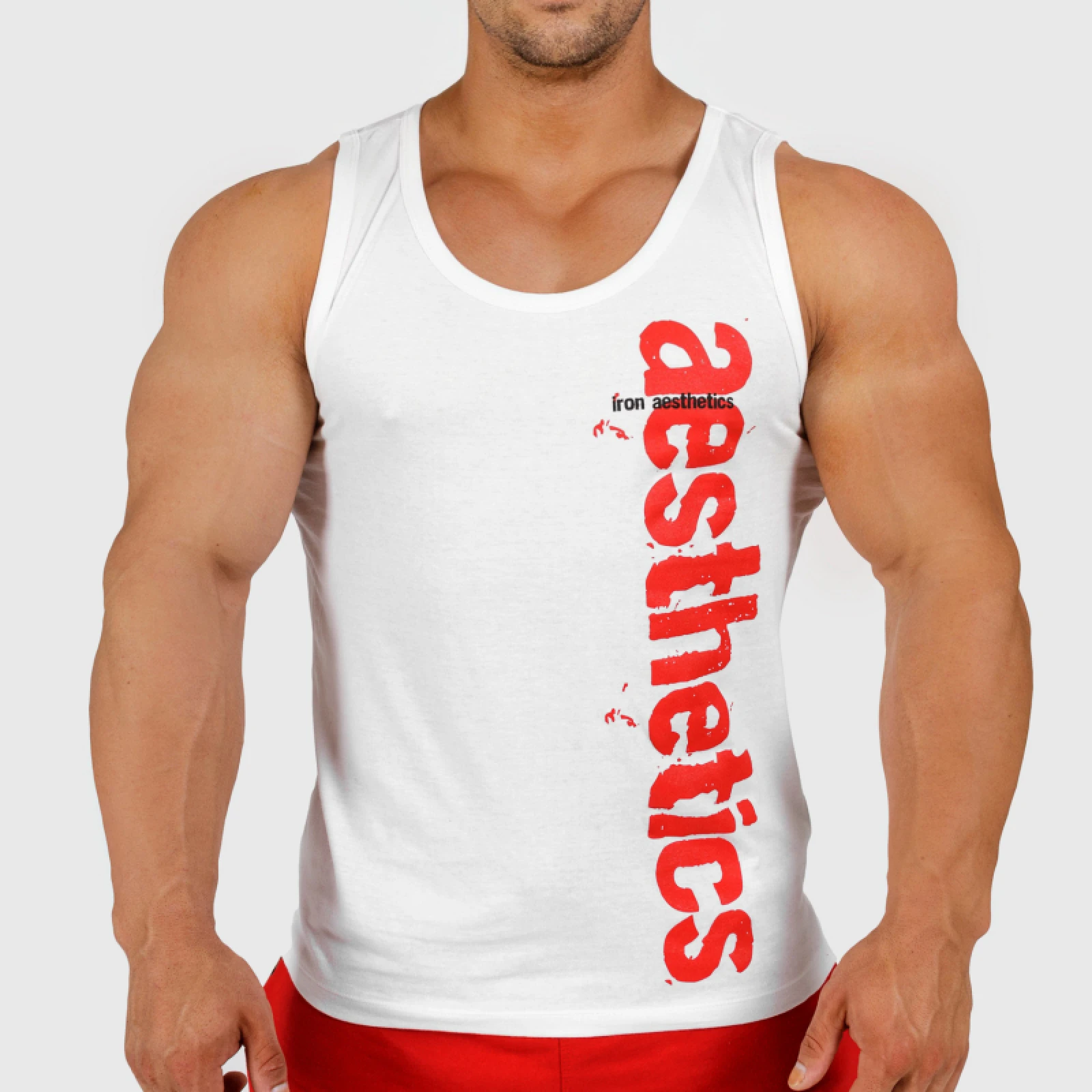 Férfi fitness atléta Iron Aesthetics Cross, fehér · záber 5