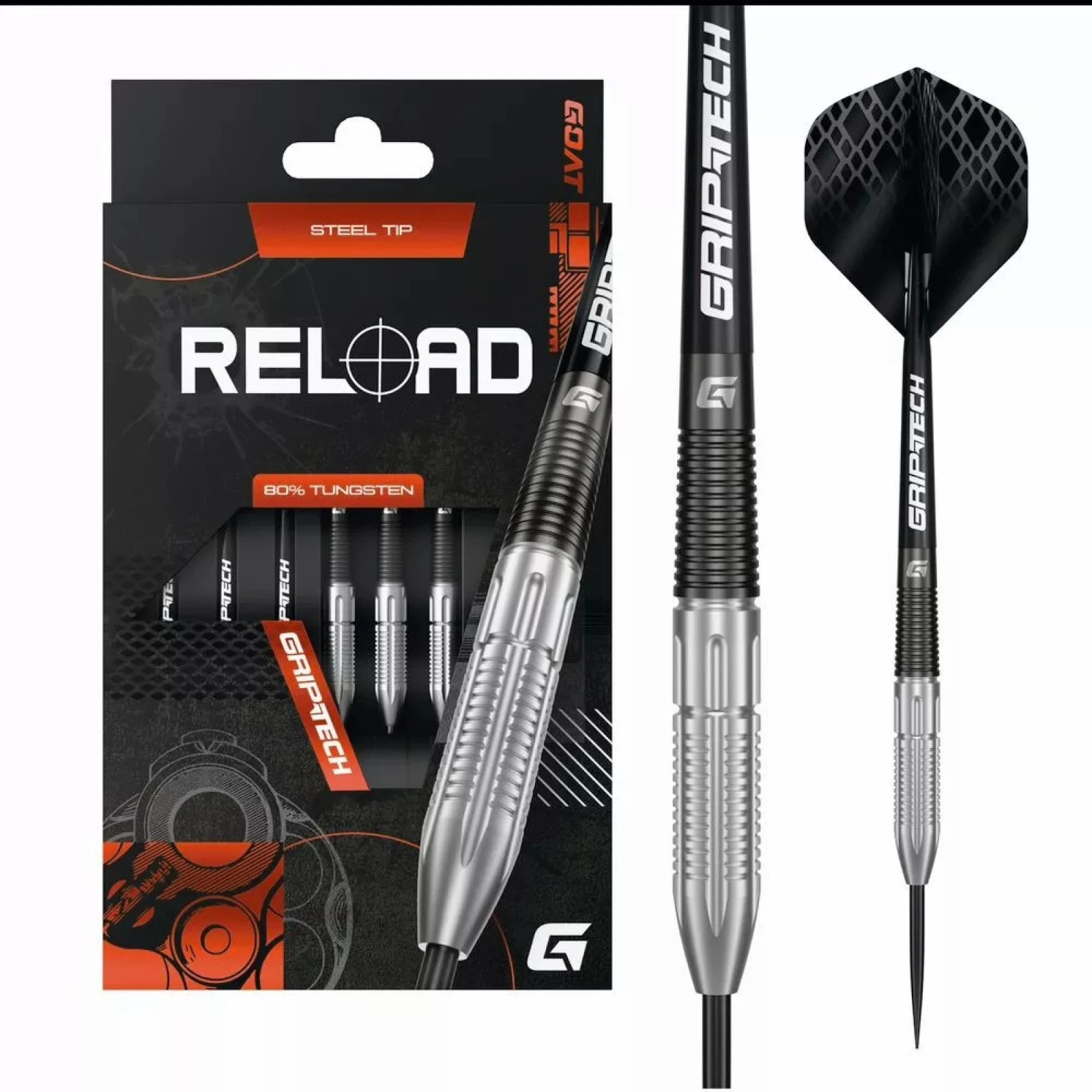 Darts szett steel GOAT Reload, 23g, 90% gravírozott · záber 1