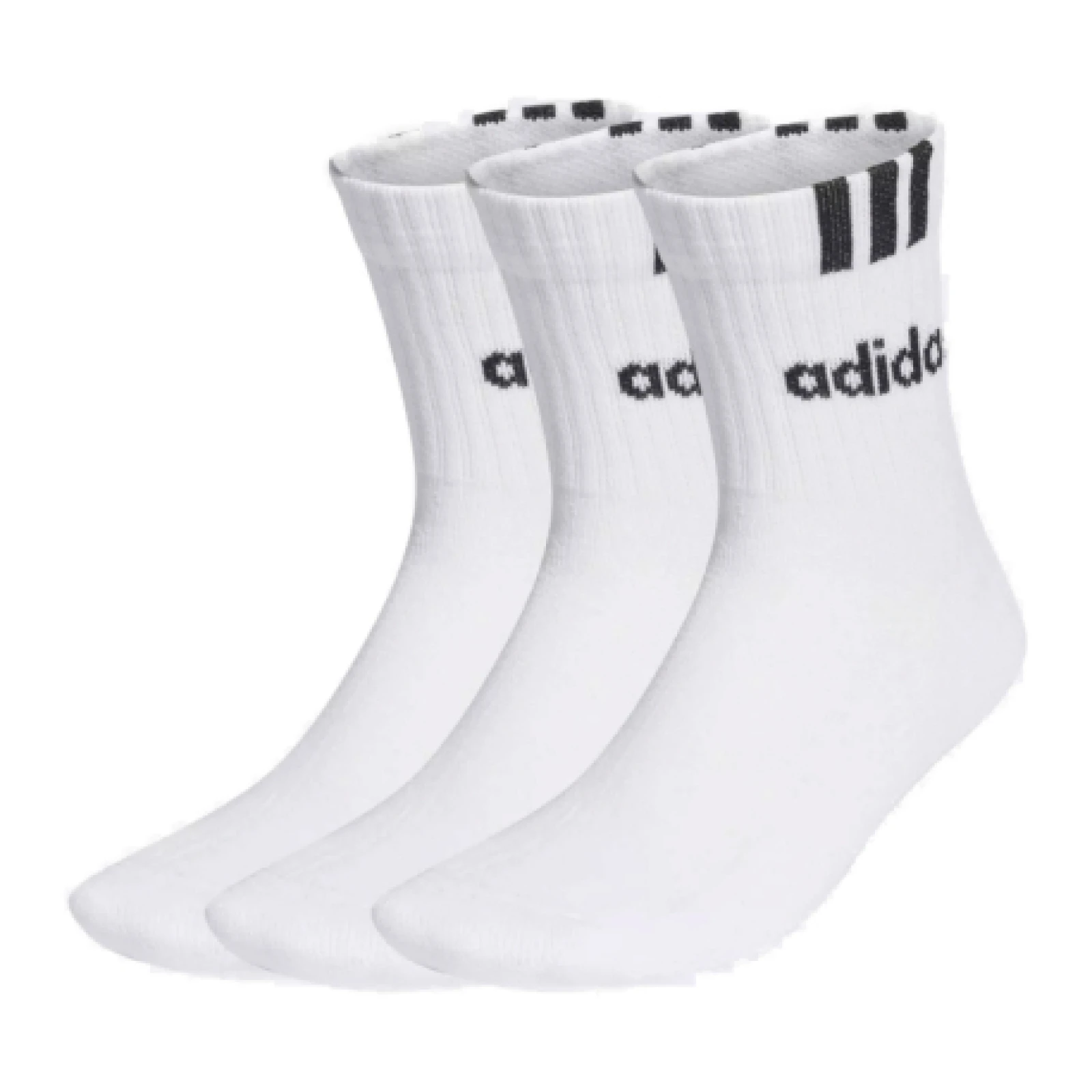 Zoknik ADIDAS 3 PACK-CUSH HALF CRW C 3S LIN-WHITE WHITE WHITE · záber 1