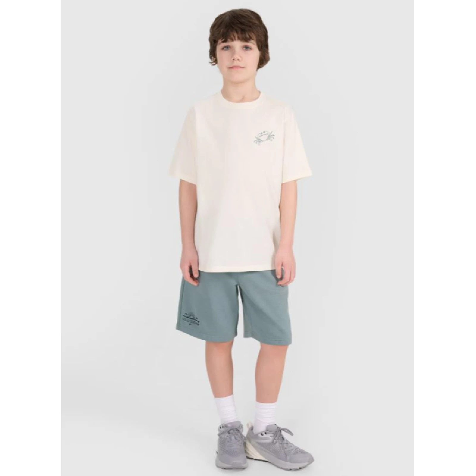 Fiú póló rövid ujjú 4F JUNIOR TSHIRT M1914-11S-OFF WHITE - Pohlavie: Gyerek · záber 4