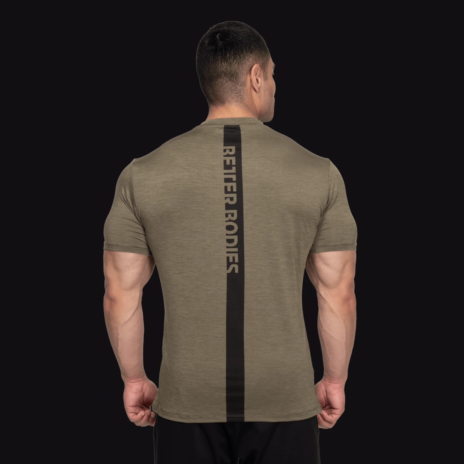 Better Bodies Essex Stripe Tee Washed Green Melange · záber 3